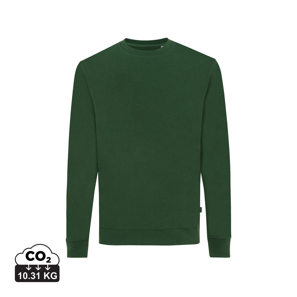 Pull promotionnel unisexe coton recyclé 340g Iqoniq Zion forest green